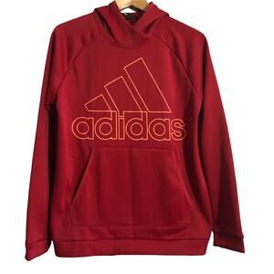 Adidas Womens Hoodie Size Small Long Sleeve W TI BOS HOODIE EI8348 Red